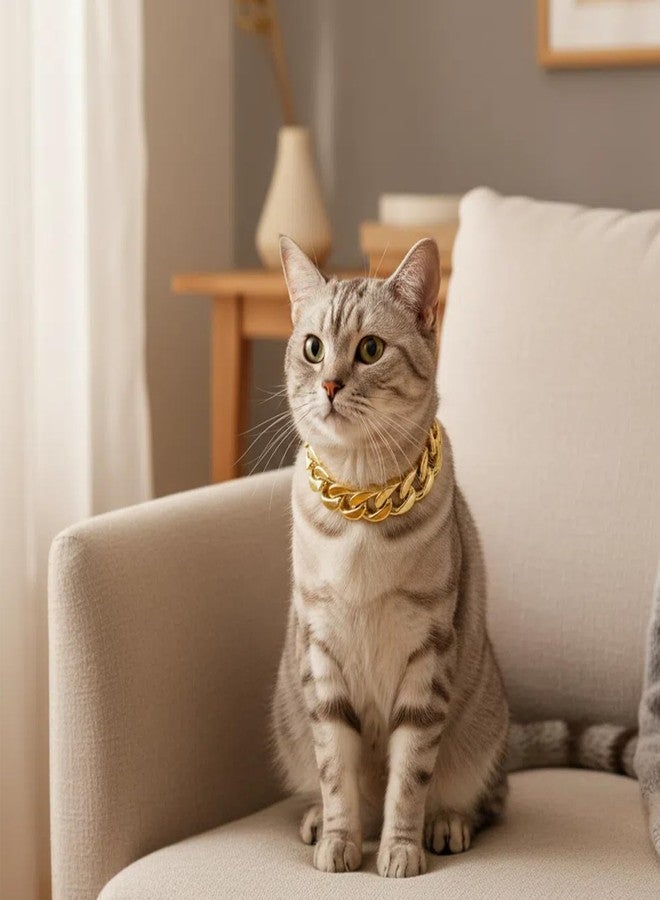 Larrel 2 Pcs Cat Chain Collar, Adjustable Lightweight PET Chain for Cat Exquisite Pet Stylish Decorative Accessory for Small Cats Dogs(Gold, Rose Gold) - Image 4